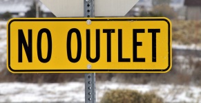 No Outlet Highway Sign