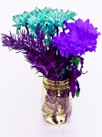 Purple Flower Mason Jar