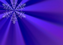 Purple Snowflake Sunburst