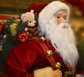 Santa And A Teddy Bear