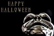 Silver Mask Halloween Greeting