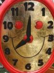 Smiling Clock Face - Red
