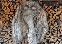 Wood Carving Of An Elephant