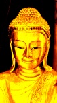 Yellow Buddha Statuette Figurine