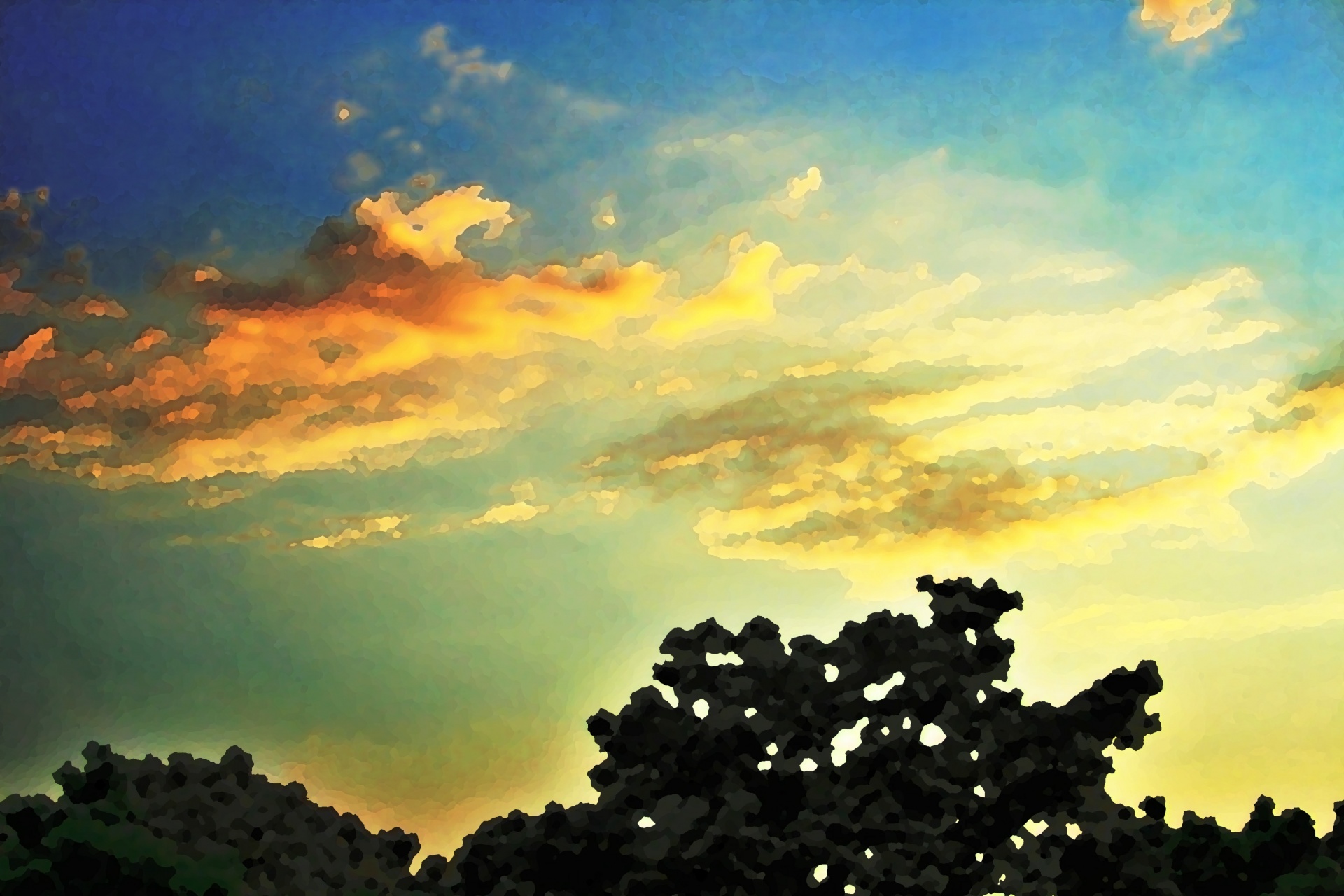 Artistic Sunset Clouds