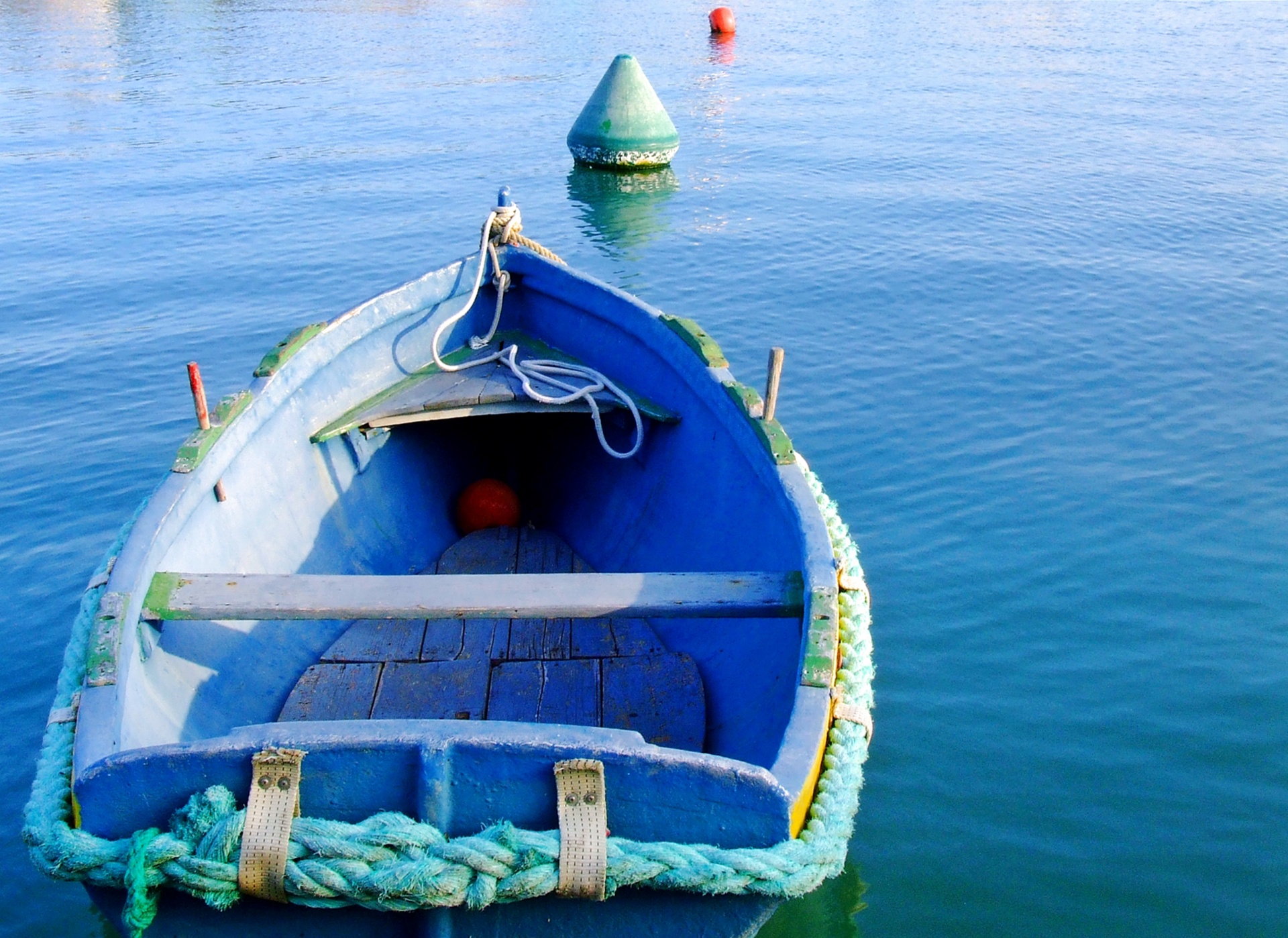 Blue Rowing Boat