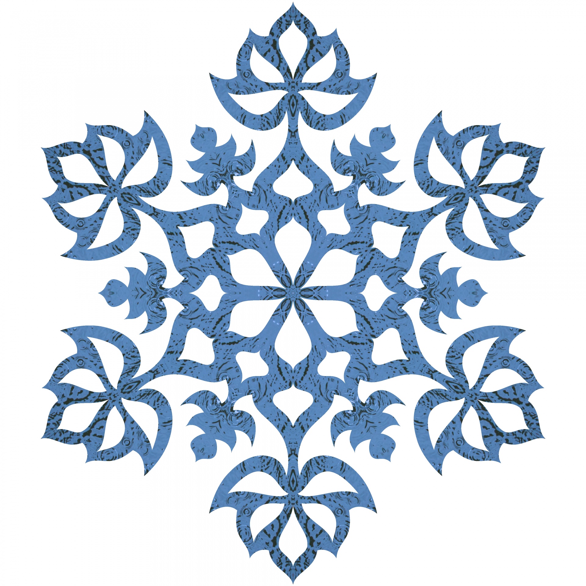 Blue Water Snowflake