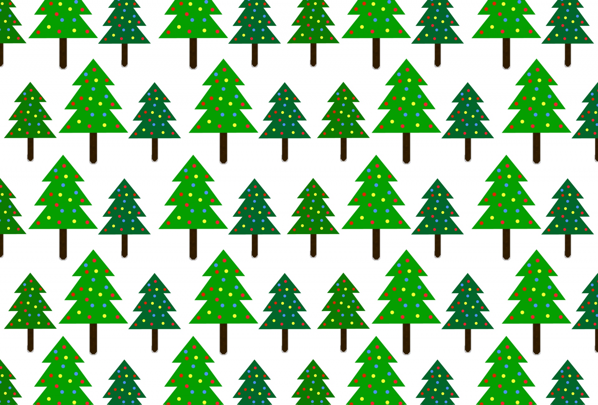 Christmas Trees Pattern Background