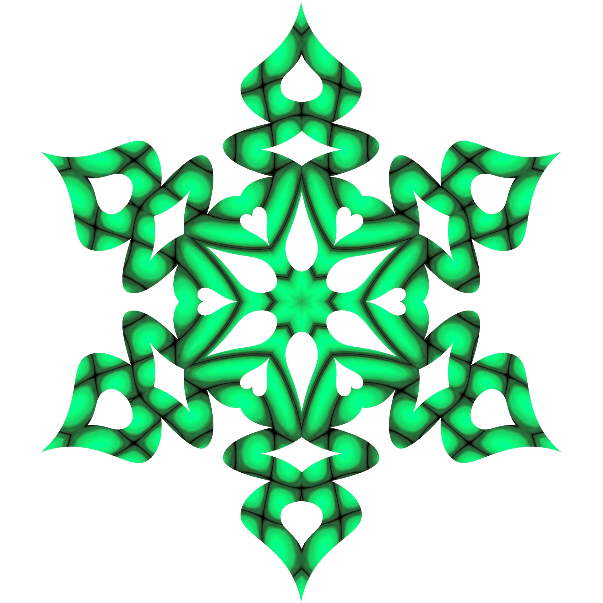 Green Snowflake 901