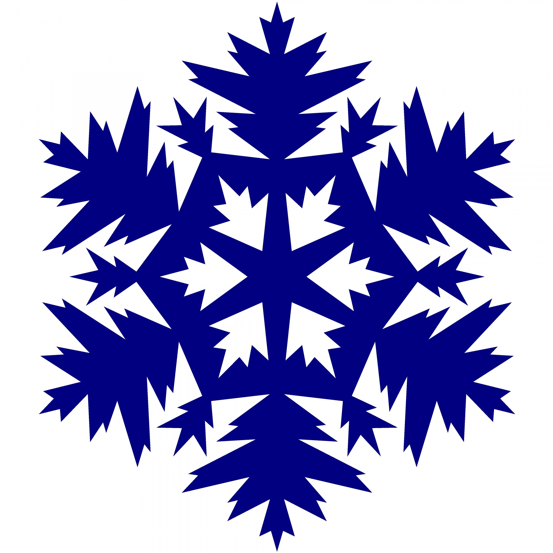 Navy Blue Snowflake