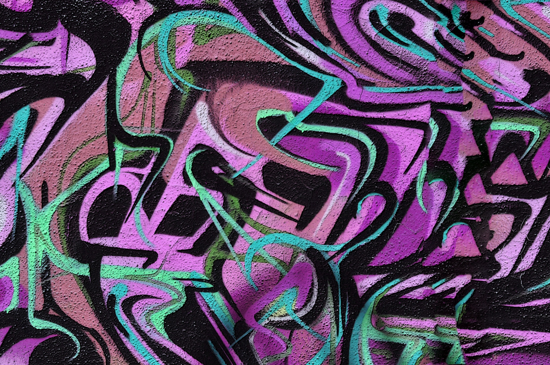 close view of graffiti with artistic effect applied