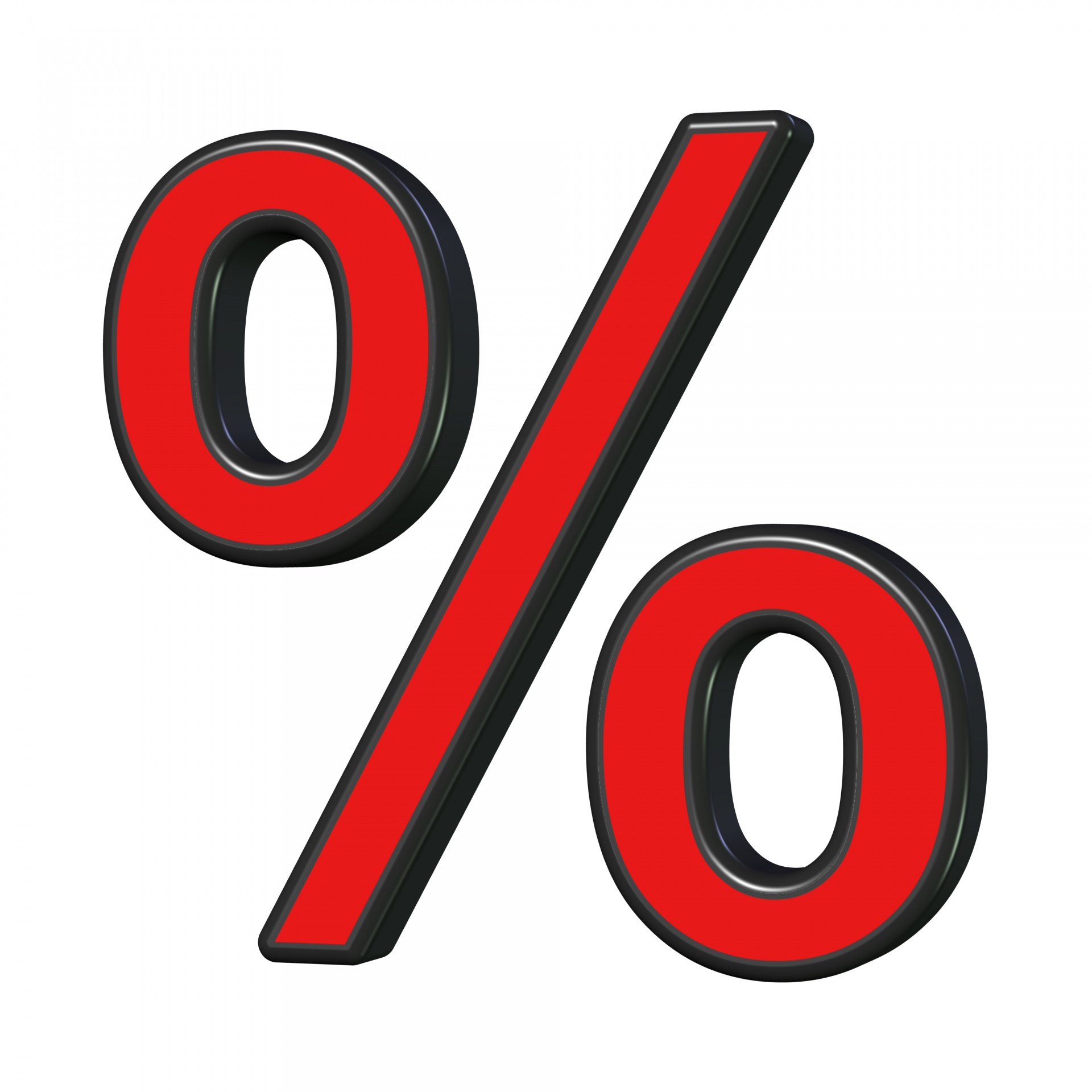 Red Percent Symbol