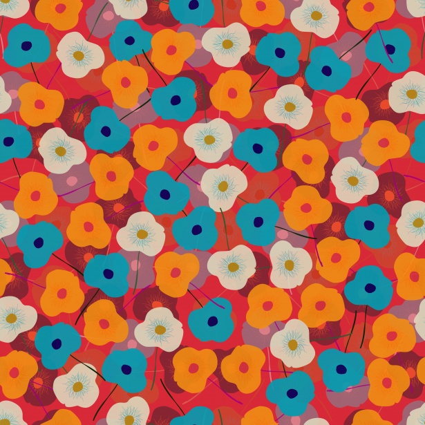 Floral Seamless Pattern Free Stock Photo - Public Domain Pictures