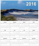 2016 Sand Dunes Calendar