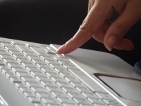 Finger Clicking Computer Keyboard