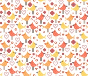 Happy Birds Seamless Pattern