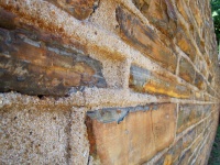 Perspective View Of Stone Wall