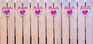 Pink Hearts Fence