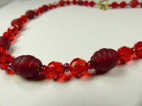 Red Bead Necklace Closeup