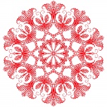 Red Filigree Snowflake 2