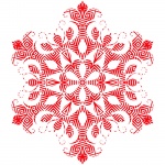 Red Filigree Snowflake