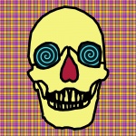 Scull Drawing In Color