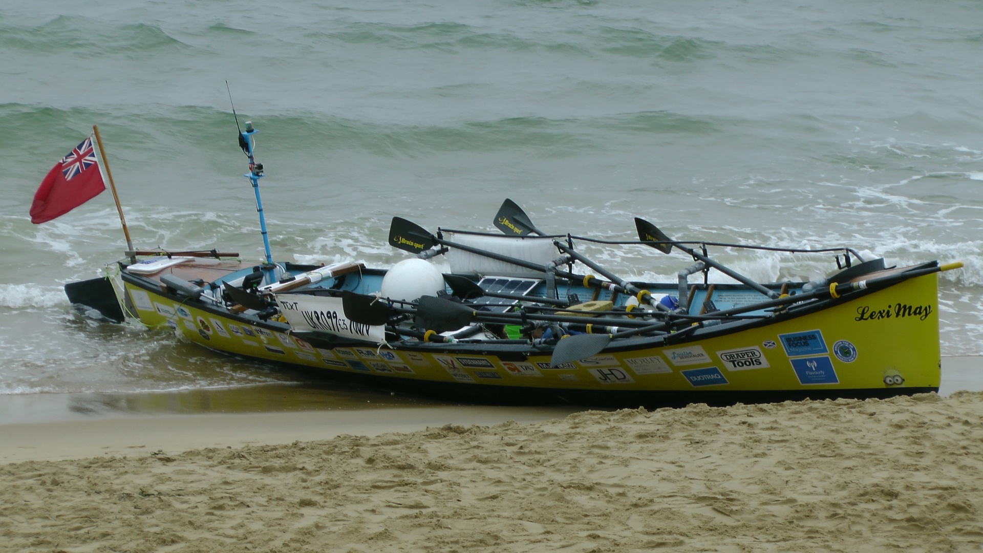 Competition Rowing Boat On Beach