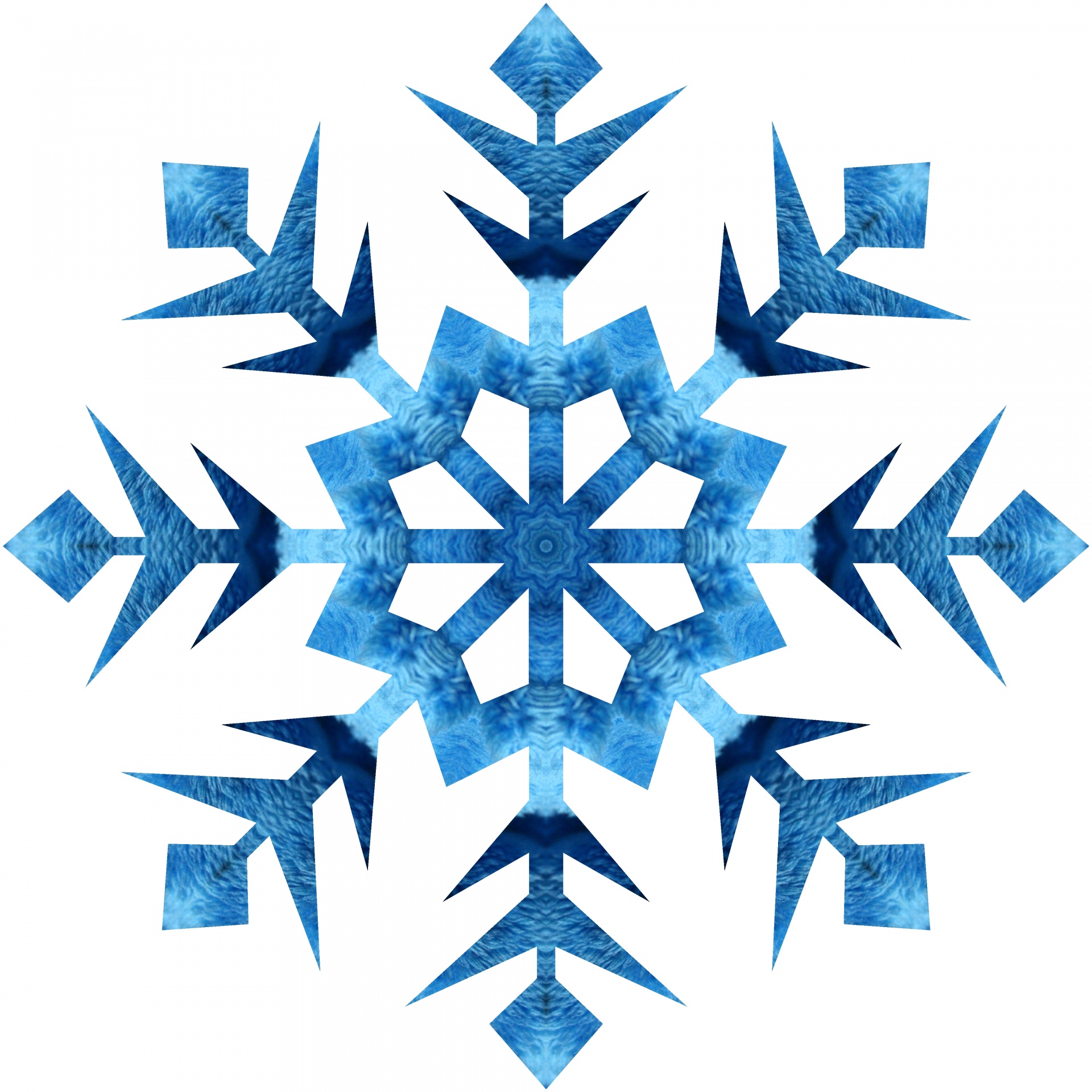cute blue snowflake on white