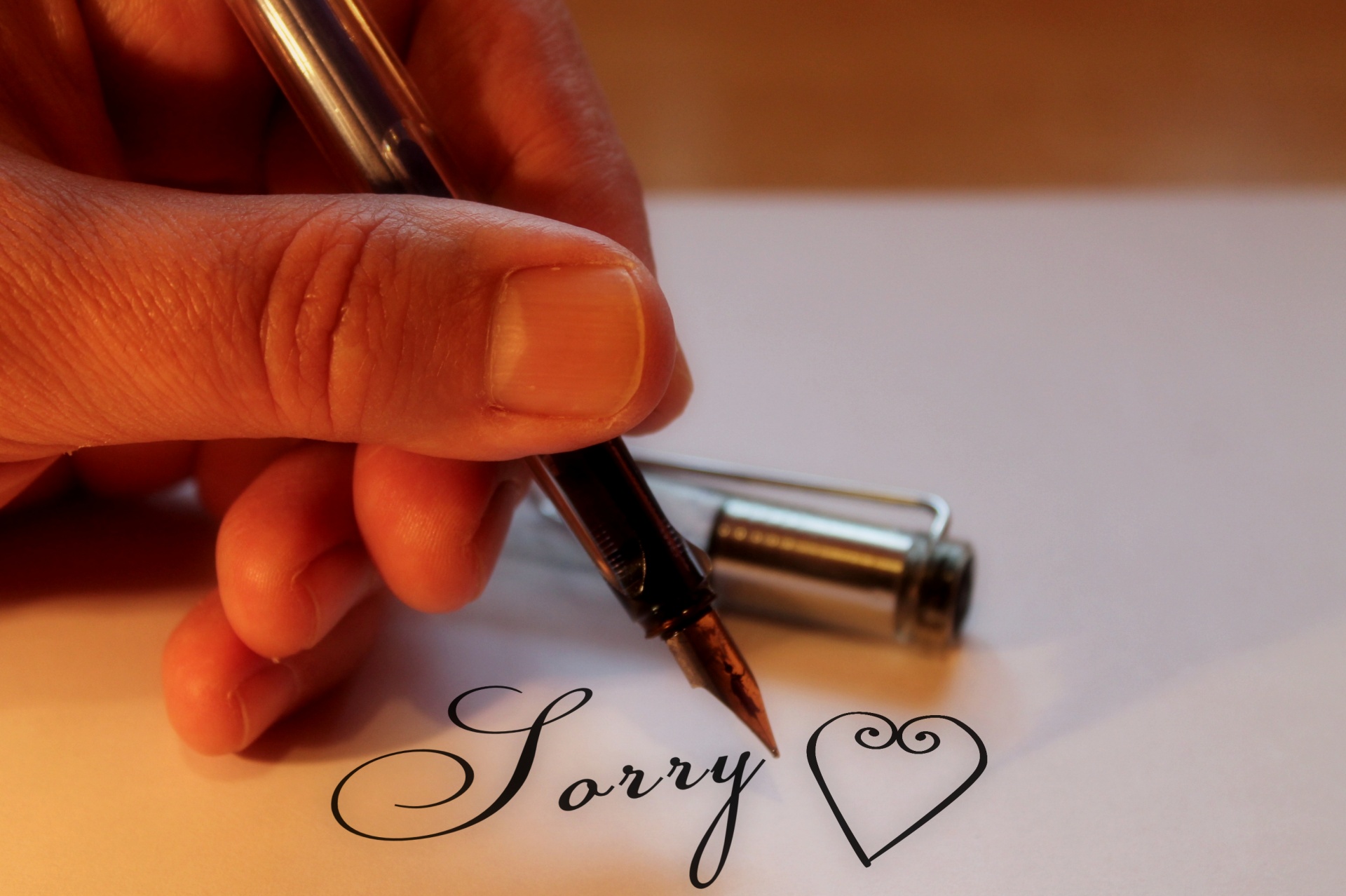 Write sorry