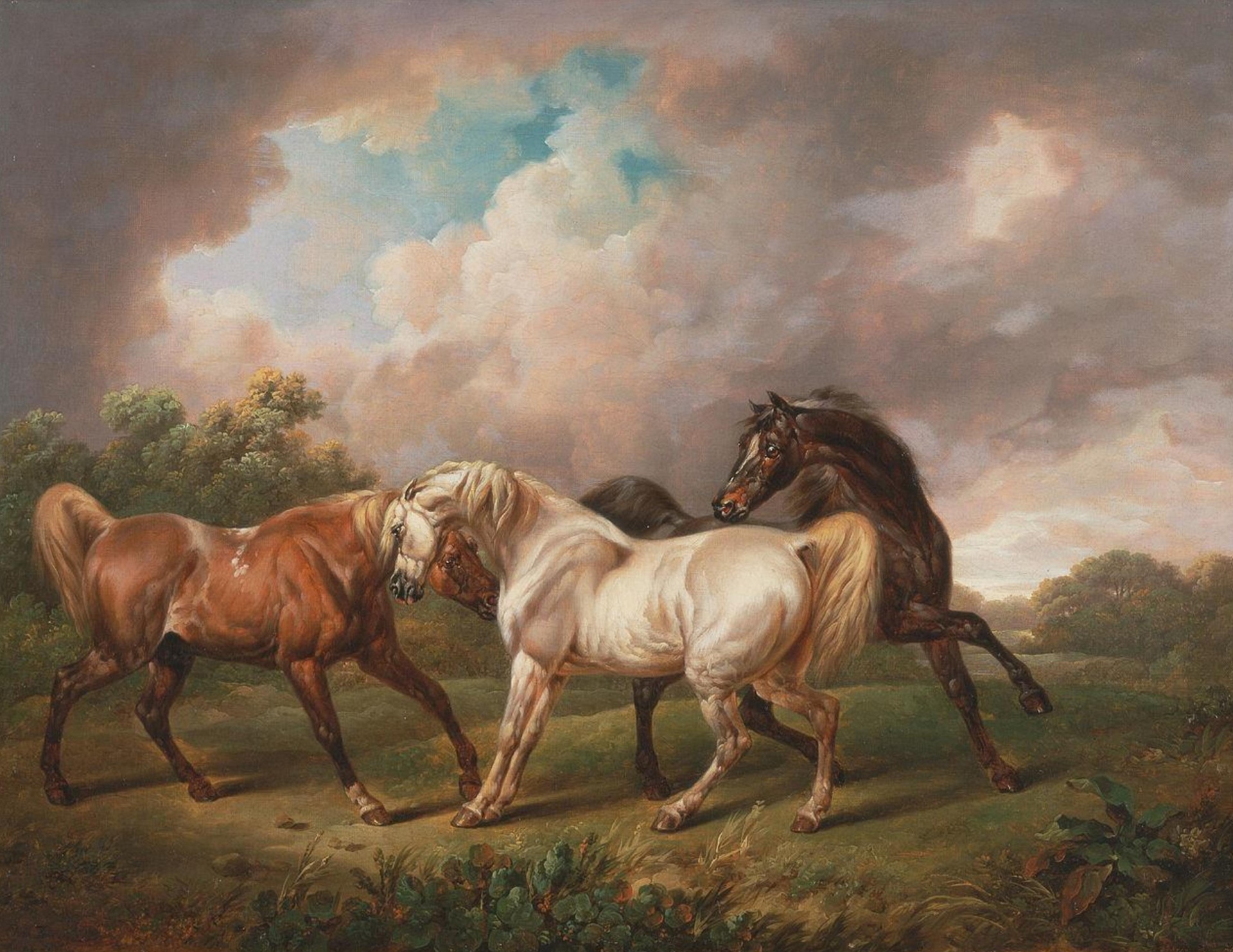 Horses In A Storm