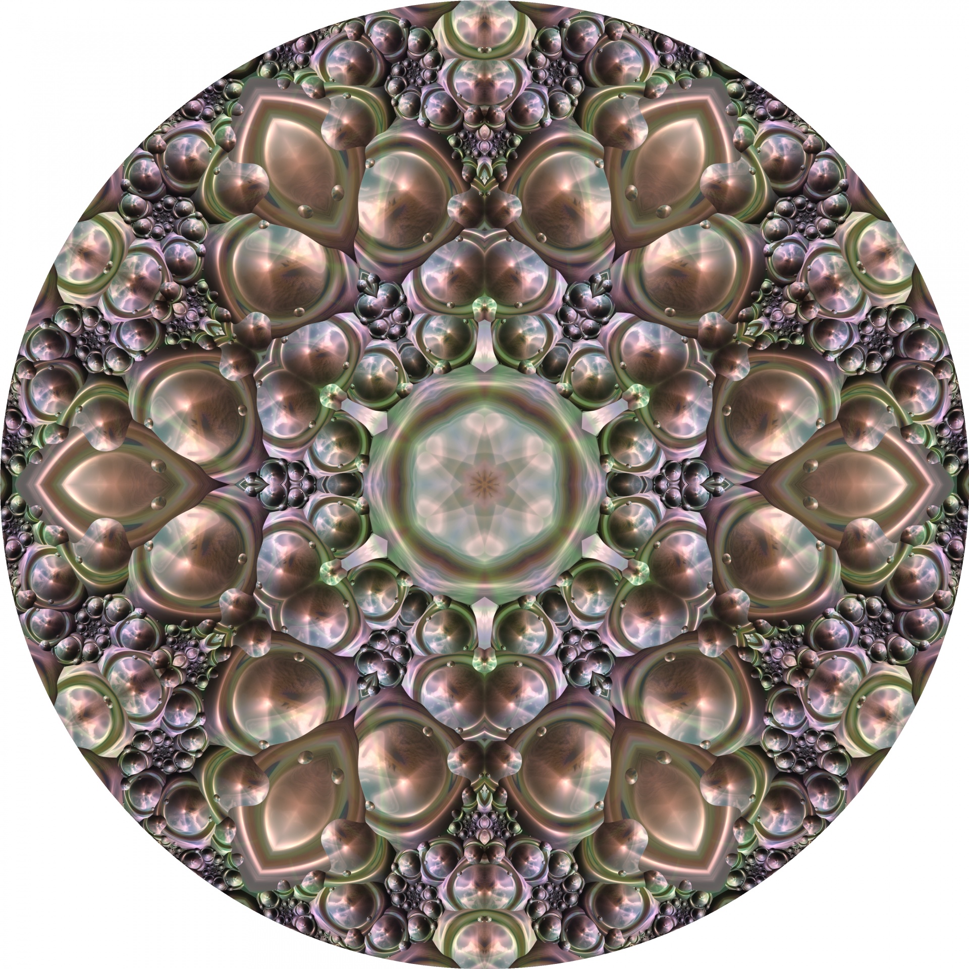metal bubbles in kaleidoscope
