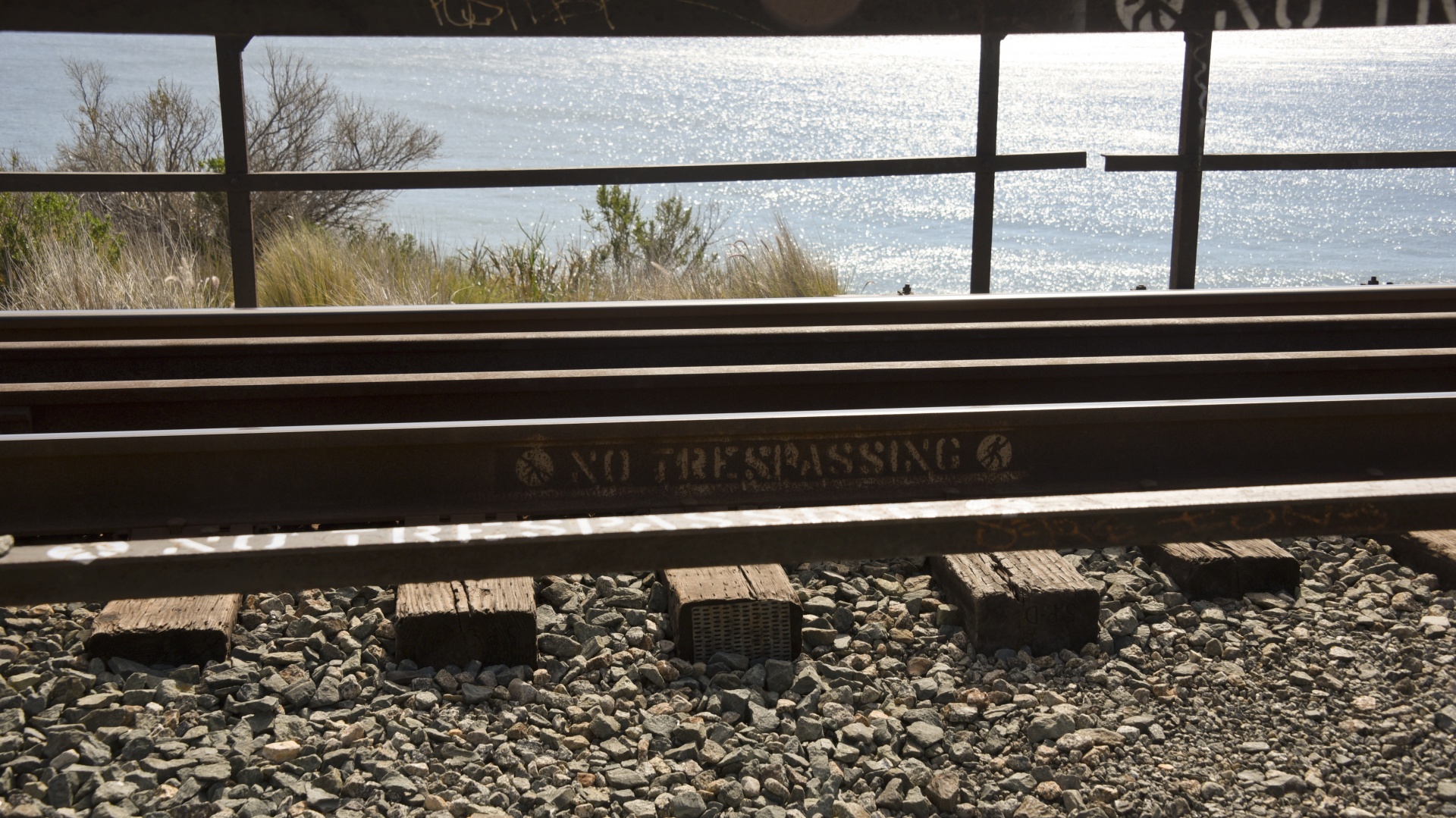 Railroad no trespassing notices