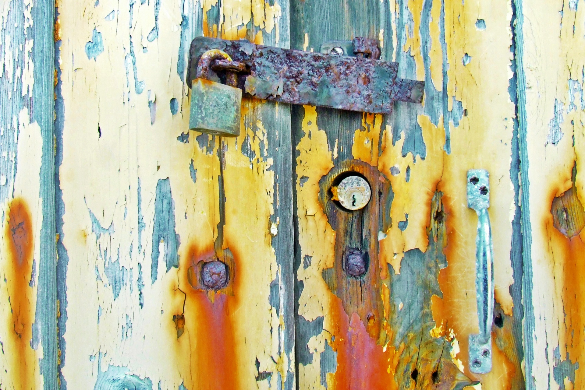 Rusty Lock & Old Doors