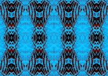 African Motif Pattern In Blue