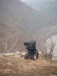 Baby Buggy On The Rock