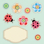 Buttons & Ladybugs Cute