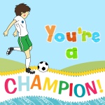 Champion Greeting Card Soccer
