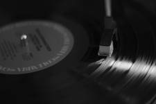 Vinyl Record, Black Background