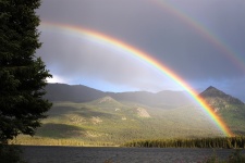 Double Rainbow Sky Landscape