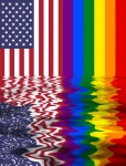 Lgbt Flag And USA