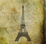Eiffel Tower Grunge Background