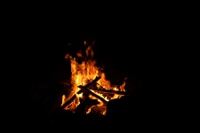 Camp Fire On Black