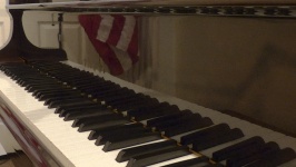 Flag Reflection In The Piano