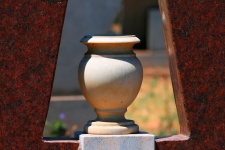 Flower Pot At Cemetery