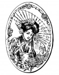 Geisha Girl Clipart Illustration
