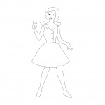 Girl Kids Coloring Page