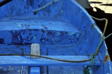 Hull Of Blue Rowboat