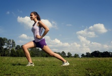Sporty Young Woman Jogging