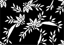 Leaves Wallpaper Black White