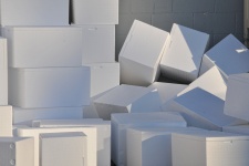 Piles Of White Boxes